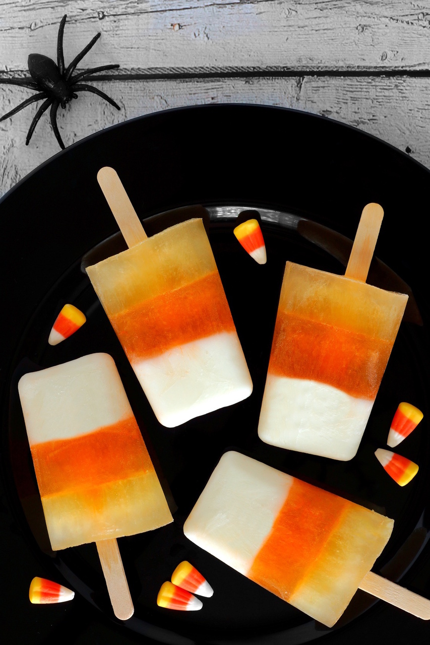 Halloween Recipes: Candy Corn Popsicles 