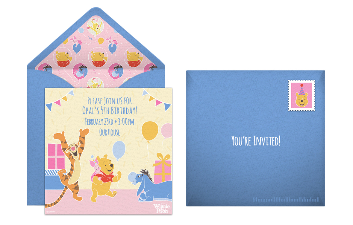 Winnie the Pooh online invitation